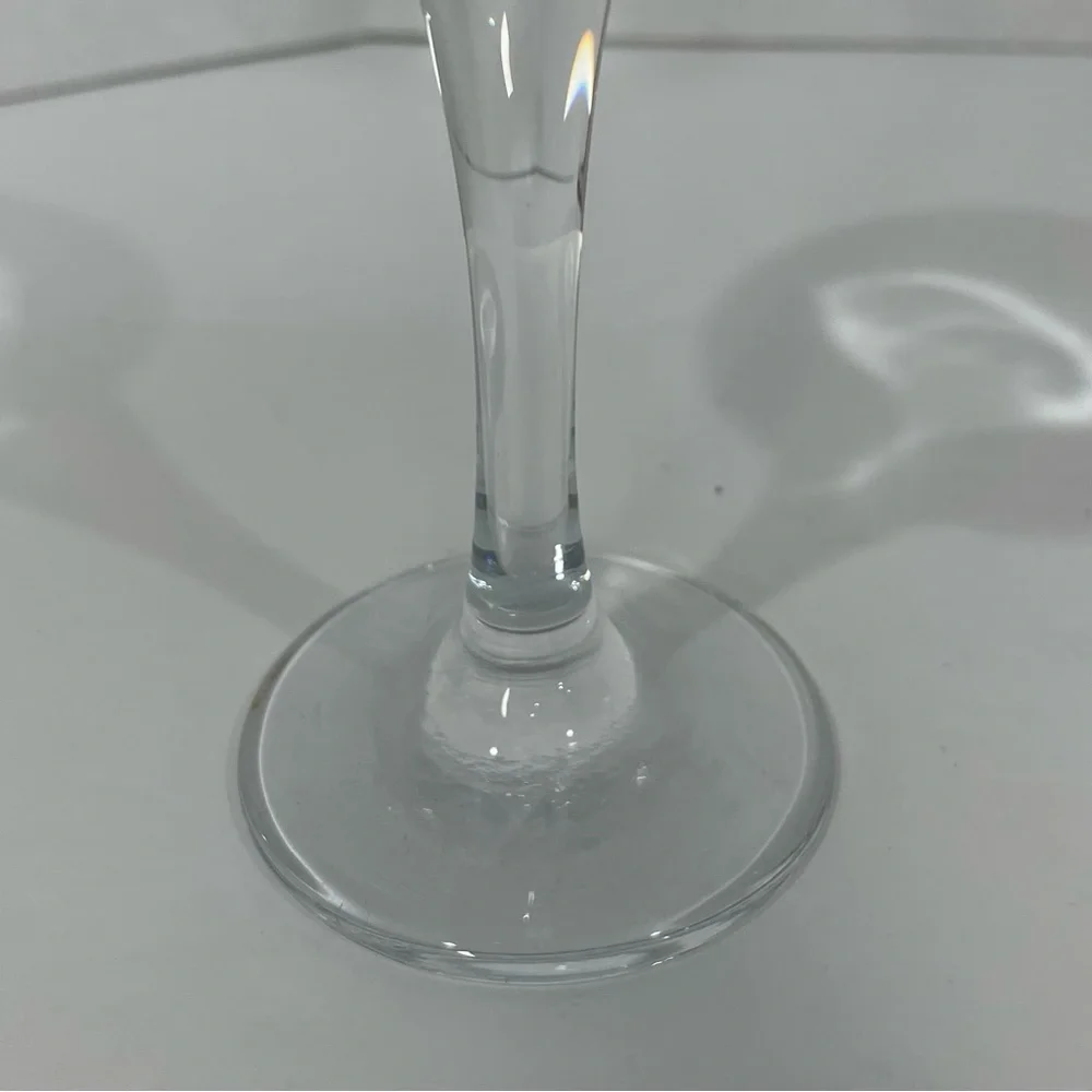 Gold Rimmed Crystal Stemmed Candlestick Holders 6.75” Formal Elegant VTG 2 Set